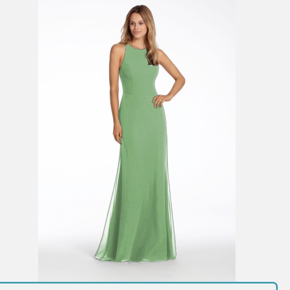 Hayley Paige Occasions Bridesmaid Dress: Sage